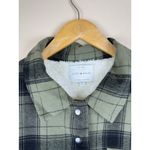 Lucky Brand  Womens Flannel Shirt Jacket Size L Plaid Fleece Lined Shacket Grunge Photo 2