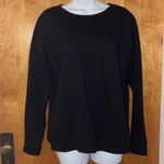 Hanes Black Crewneck Fleece Pullover Sweatshirt - Size M Photo 1