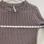 Willow & Clay  Beaded Neck Knit Sweater - Dusty Purple Photo 4