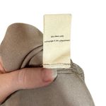 DONNI Silky Bowling Shirt Button Down Blouse in Mushroom Tan Size XS Photo 13