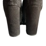 Boots Ankle Black SZ 9 Sparkle Slouch Block Heel Zip Side Forever Booties Goth Photo 2