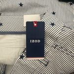 IZOD NWT! Women’s blue and white stripes and stars flat front shorts size 10 Photo 4