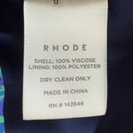 NWT Rhode Pia Mini Dress in Green and Blue Electric Moire Print, Size 0 Photo 15