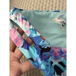 Bar III  Women's Bikini Bottom Blue Floral Tropical Side Cut out Size Medium Photo 2