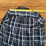 Woolrich  Black & White Plaid Button Up Tab Sleeve Small Photo 3