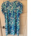 LuLu B sz S Womens Blue Scoop Neck Flutter Sleeve Knee Length Dress Resort Boho Photo 3