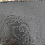 Brighton Women Bag Purse Brown Blue Woven Leather Front Crossbody Braided Strap Photo 3