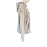 prAna Wool Blend Quarter Zip Hoodie Pullover Gray Rib Knit Women’s Small Photo 5