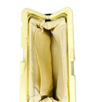 Vintage roger gimbel accessories clutch purse blue w/ plastic floral trim bag Photo 3