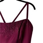 Mori Lee  Vintage Corset Boned Top Embroidered Burgundy WhimsyGoth Fairy Size S Photo 6