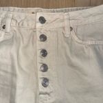 We The Free  Cream Denim Skirt With Buttons Size 30 Photo 1