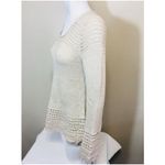 Style & Co . XS Shirt Beige Sweater Knitted Crochet Photo 2