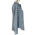 Talbots Medium Top Button-Up Geometric Long Sleeve Pockets Collared Lightweight Photo 3