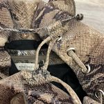 Nine West Brown & Tan Snakeskin Faux Leather Double Strap Shoulder Bag 9"X 16" Photo 6