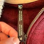Kuhl  Alaska 1/4‎ Zip Pullover Maroon Knit Fleece Sweater Size Medium Photo 5