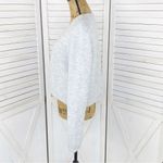 Gianni Bini Dani Cardigan Sweater Rhinestone Button Ribbed Gray Large Photo 2