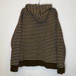 Merona Striped Thick Long Sleeve Fleece Lined Sweatshirt Dark Green Sz Lg Photo 4