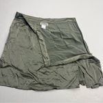 l*space L* Delta Metallic Skirt Mini With Slit‎ Light Olive Size Large Womens NEW Photo 8