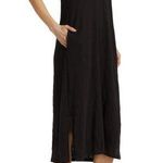 ATM ANTHONY THOMAS MELILLO Slub Cotton Trapeze Racer Tank Top Midi Dress Black Size XS Photo 0