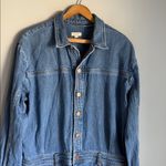 Anthropologie  Pilcro Long-Sleeve Denim Micro Mini Shirt Dress Large Photo 4