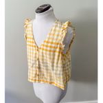 Madewell  Ruffle Button-Front Tank in Ombré Gingham Photo 12