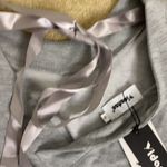 Women’s Long Sleeved Sweater with Ribbon Detail Size Small Gray Photo 2