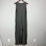 Natural Life jumpsuit Womens One Size Gray Green Wide Leg V-neck Pockets Comfy Photo 4