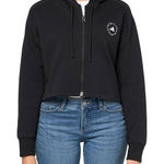 Adidas by Stella McCartney Cropped Hoodie Size Large Black Photo 0