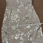 ZARA silver metallic semi sheer midi / maxi dress Elegant Evening Dress Photo 6