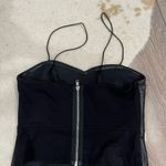 Bailey 44 faux leather sweetheart neckline leather crop top Photo 1