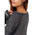 Free People  Lenox Tunic Sweater Small Onyx Combo S/M Photo 2