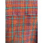 BDG  Urban Outfitters Plaid Waffle Knit Button Down Shirt Orange Teal Size Small Photo 6