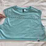 H&M Divided Light Blue Turquoise Tank Top Muscle Tee Crop Sweatshirt Photo 6
