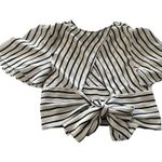 Soho  women's size XS cropped striped blouse, ties in the back Photo 1