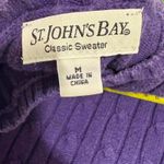 st. john's bay St. John’s Bay Women’s Size M Purple Cable‎ Knit Long Sleeve Classic Sweater Photo 3