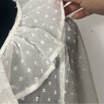 Abercrombie & Fitch New while polka dot tie-front ruffle mesh long sleeve small Photo 2