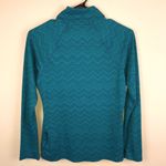 Eddie Bauer Women’s Green Chevron Patterned Quarter Zip-Up Pullover Sweatshirt Photo 7