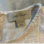 Charlie Paige Cream animal Print button down blouse size M Photo 3