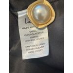 Lulus Perfect Company Black Tweed Cropped Sleeveless Blazer Pearl Buttons Small Photo 7