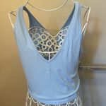 Tilly's Tilly’s Ribbed, V-neck, Ruched / Scrunched Center Cropped Tank Top, Size S Photo 5