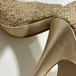 Touch Ups Champagne gold glitter platform pumps, women's size 5 style Candice by Photo 10