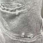 RTA Heathered Gray Distressed Fleece Lined Open Cardigan Sweater Top Size XS Photo 4