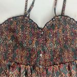 World Market women's small medium maxi dress printed boho multi color prairie Red Photo 3