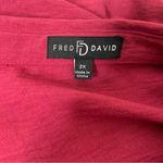 Fred David ‎ Burgundy Long Sleeve Button Up Top with Pocket 2XL Photo 3