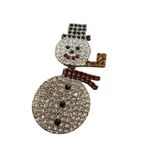 Christmas Snowman dual pendant Locket brooch Silver Photo 5