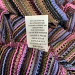 Umgee Purple Multicolor Stripe Crochet Knit Casual Vest Fringe BOHO S/M Photo 9