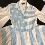 Tommy Hilfiger  Collection Handkerchief Hem Shirt Dress Long Sleeve Patriotic sz8 Photo 6