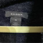 Halogen  Black White Soft Fuzzy Turtleneck Pullover Sweater Sz M Photo 4