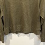 Madewell  Long Sleeve Cropped Crew Neck Top Olive Green EUC Size Medium Photo 2