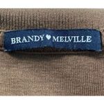 Brandy Melville Womens Brown Caroline Short Sleeve Button Front Collared Top OS Photo 4